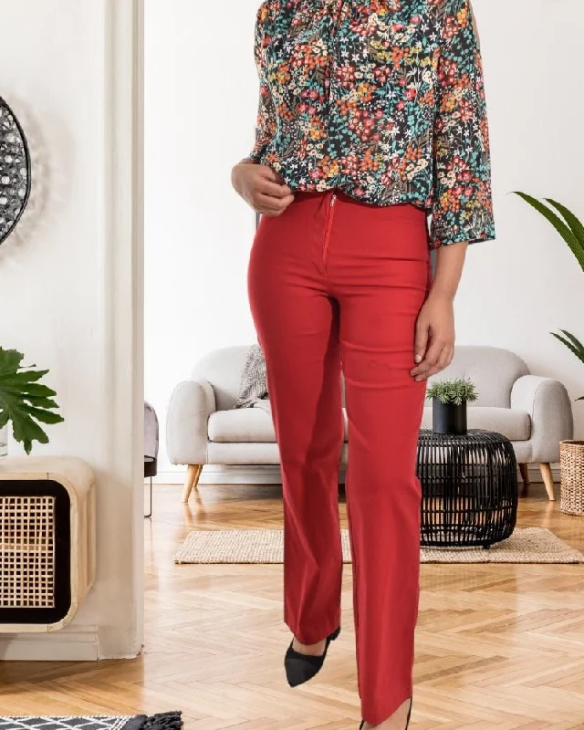 Ladies Red Formal Pants