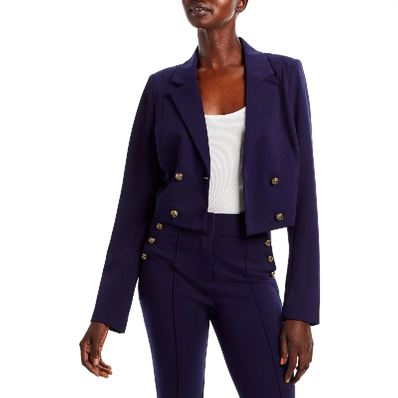 Womens Crepe Cropped Suit Jacket