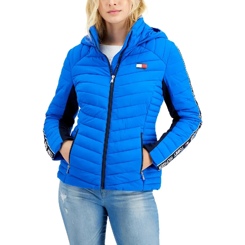 Tommy Hilfiger Womens Logo Warm Puffer Jacket