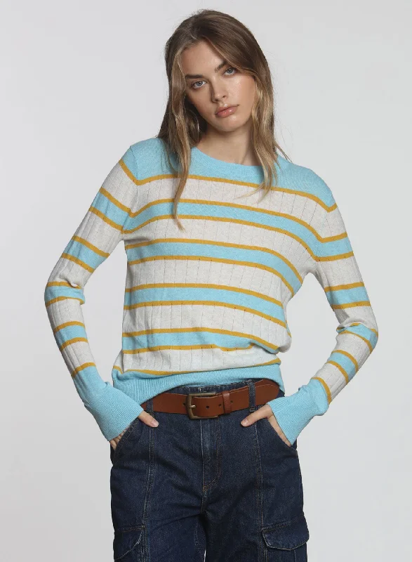 Bobbi Stripe Crew - Pool/snow