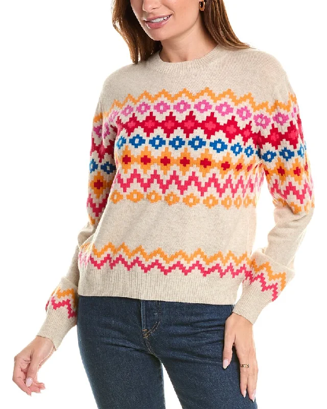 Brodie Cashmere Wool & Cashmere-Blend Color Pop Fairisle Jumper