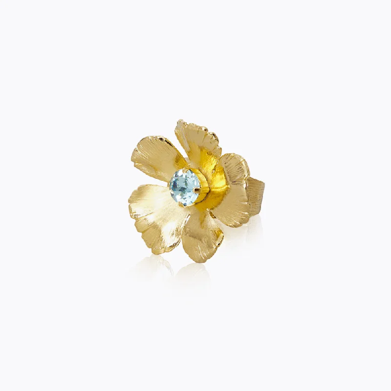 Caroline Svedbom Anemone Ring Aquamarine