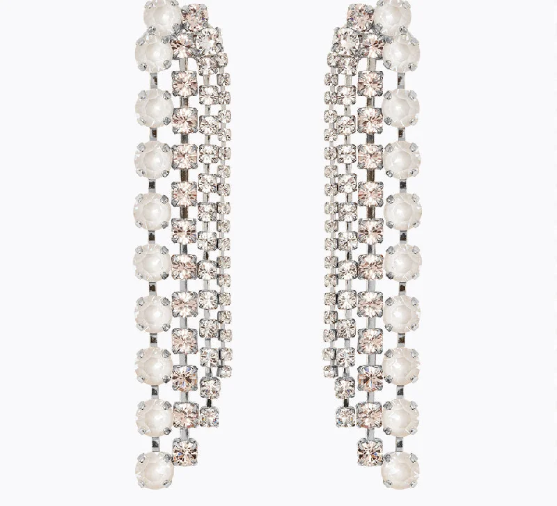 Caroline Svedbom Camilla Earrings Rhodium - Electric White