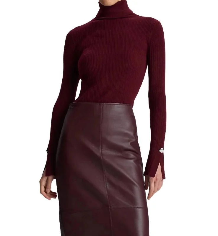 Jett Top In Burgundy