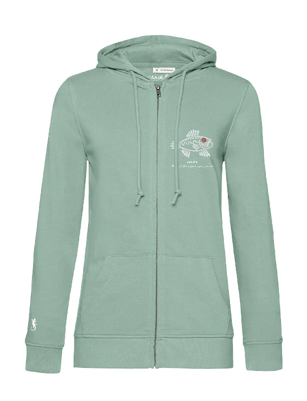 SPECIAL OFFER Organic Cotton Zipped Hoodie - SAGE - XL