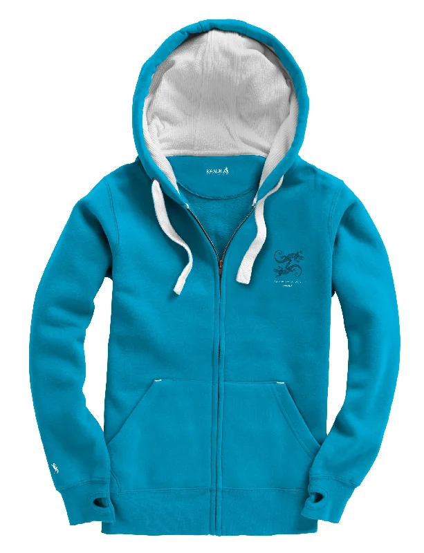 SPECIAL OFFER -  Ultra Premium Zip Hoodie - Unisex - CARIBBEAN BLUE - LARGE