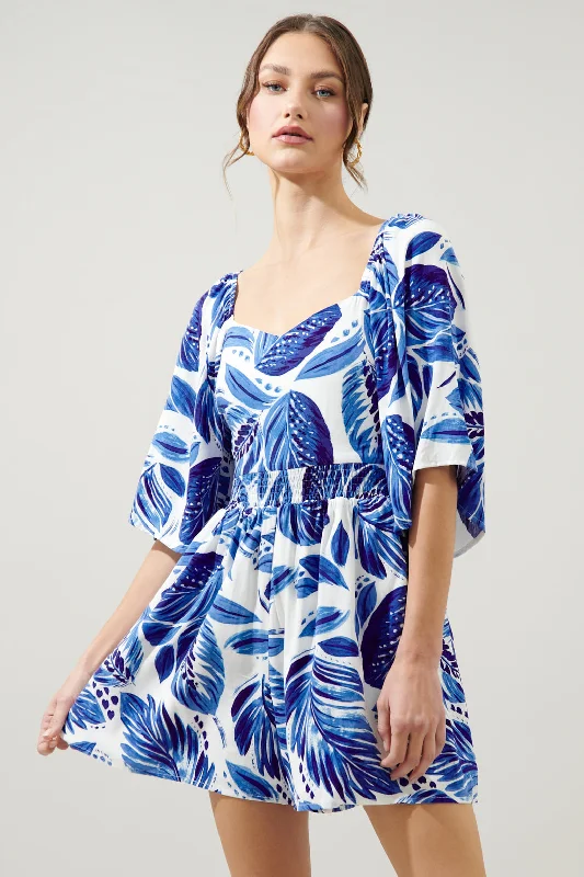 Dawson Palm Print Phoebe Flowy Romper