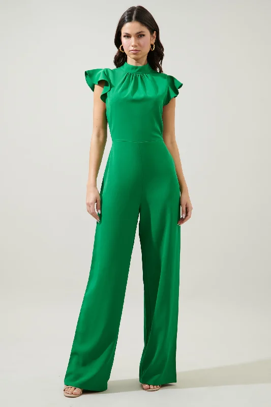 Manuela Mock Neck Wide Leg Jumpsuit