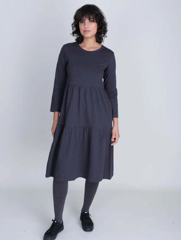 Maya Organic Cotton Jersey Dress | Grey