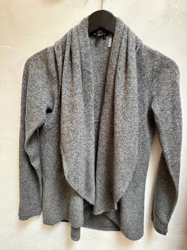 Medium Grey Organic Cashmere Cardigan