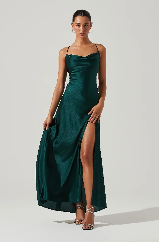 Palisades Cowl Neck Maxi Dress