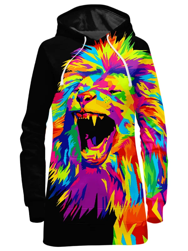 Psychedelic Lion Hoodie Dress