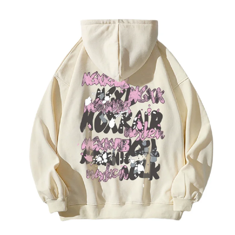 Street Bold Letter Graffiti Hoodie