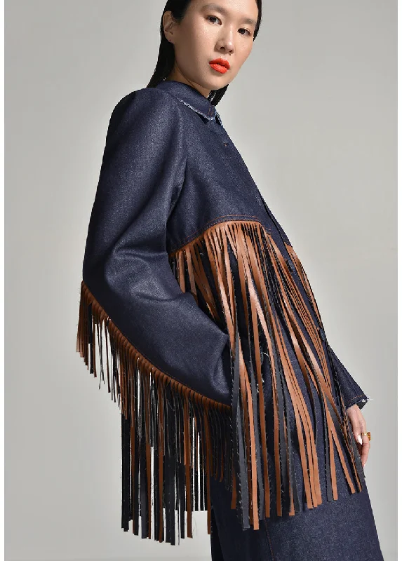 TRENCH-DRESS WITH FRINGES