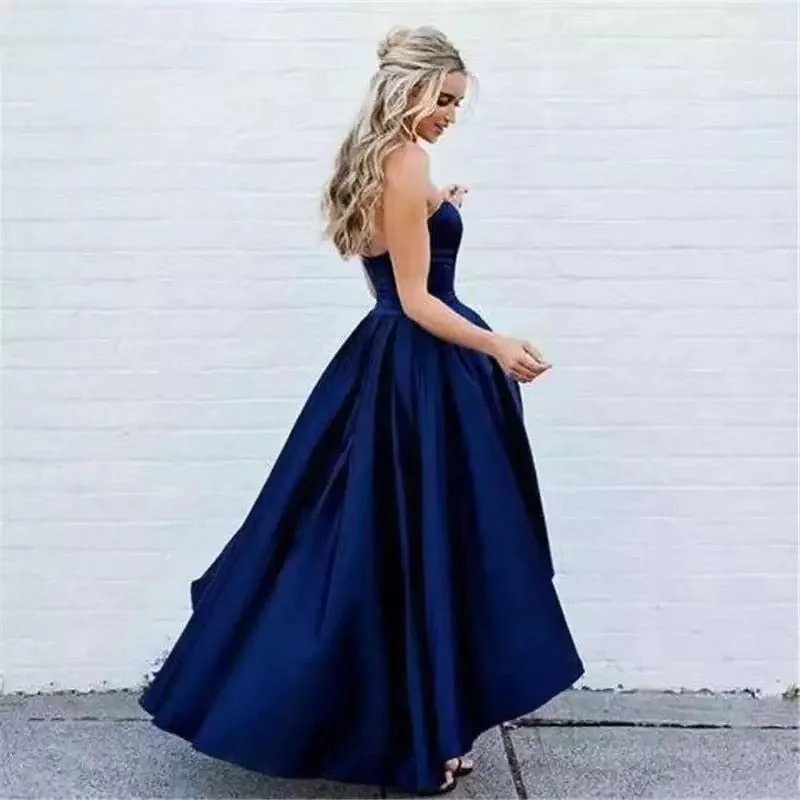 FashionSierra - Navy Blue Prom Dress