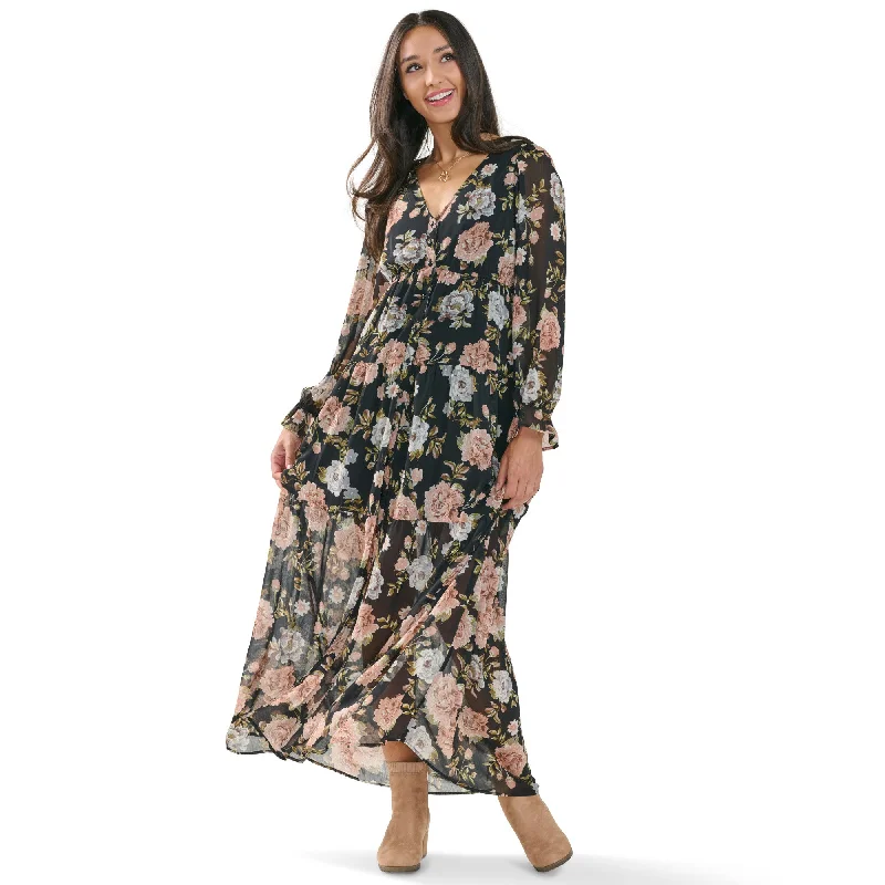 lily morgan Women's Chiffon Maxi Dress