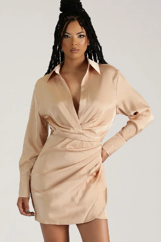 Buy U a Drank Draped Shirt Dress