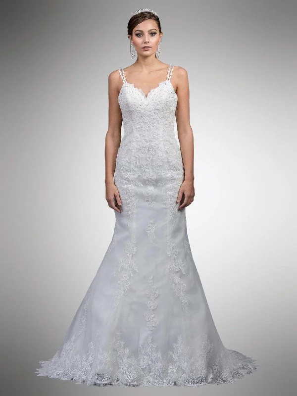 Dancing Queen Bridal - 5 Beaded Lace Sweetheart Mermaid Gown