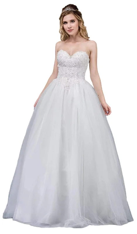 Dancing Queen Bridal - 65 Embellished Strapless Sweetheart Ballgown