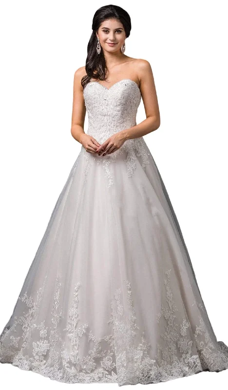 Dancing Queen Bridal - 85 Strapless Embroidered Sweetheart Ballgown