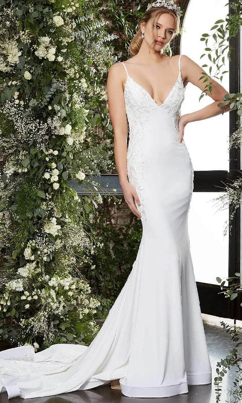 Jovani Bridal JB06667 - Applique Mermaid Bridal Gown