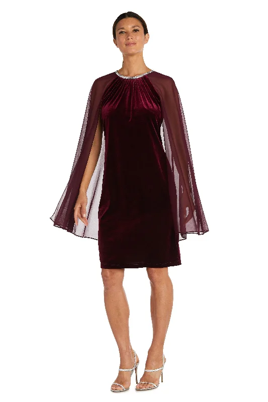 R&M Richards 2641 Short Cocktail Cape Dress