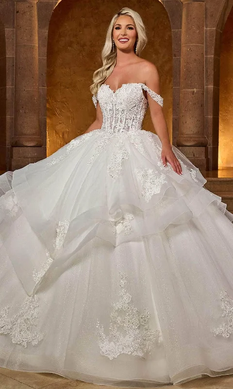 Rachel Allan RB6142 - Embellished Beaded Off-Shoulder Ballgown