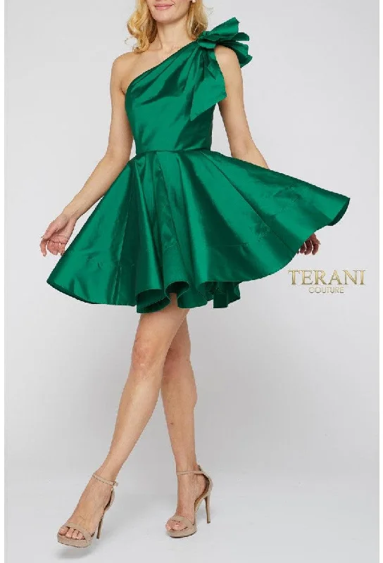 Terani Couture 2012P1255 One Shoulder Short Dress