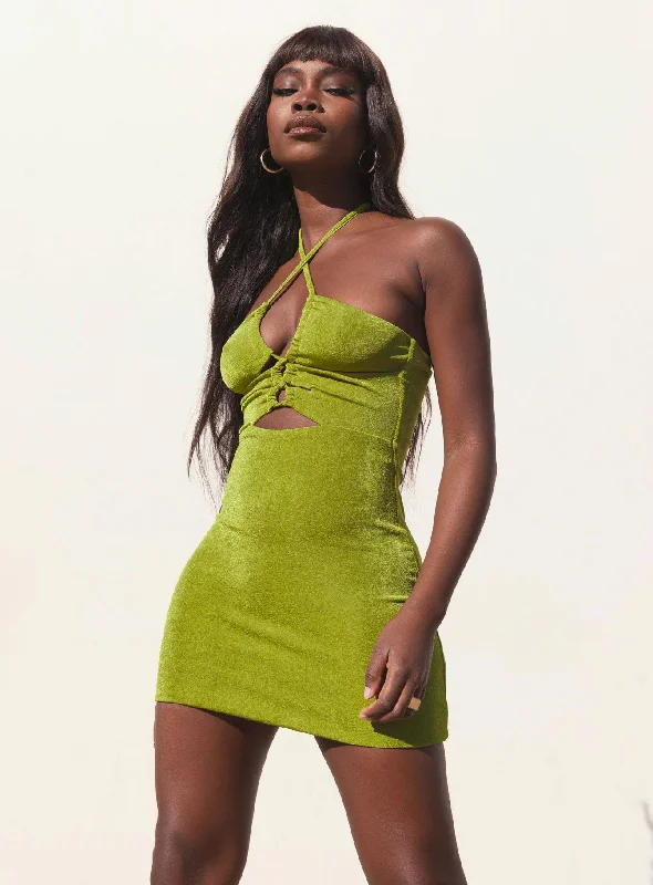 Zamia Mini Dress Green