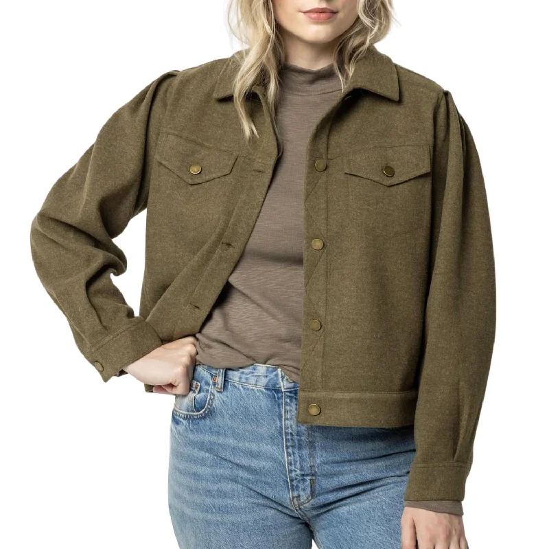 Jean Style Jacket In Military