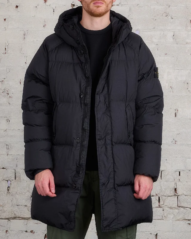 Stone Island Nylon Rep Down Parka Black