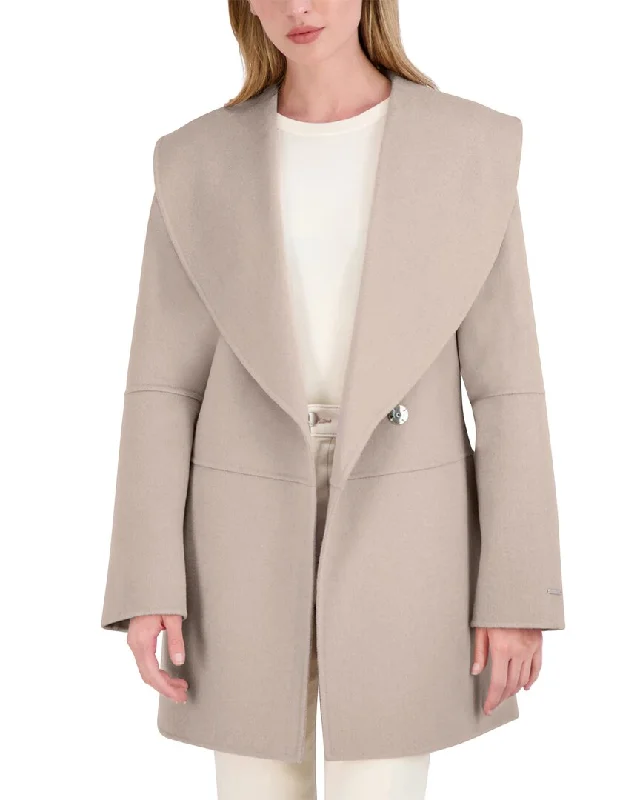 Tahari Double Face Wool-Blend Coat