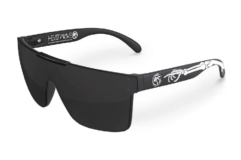 Quatro Sunglasses: Bones Customs - Black Lens/Black Bar