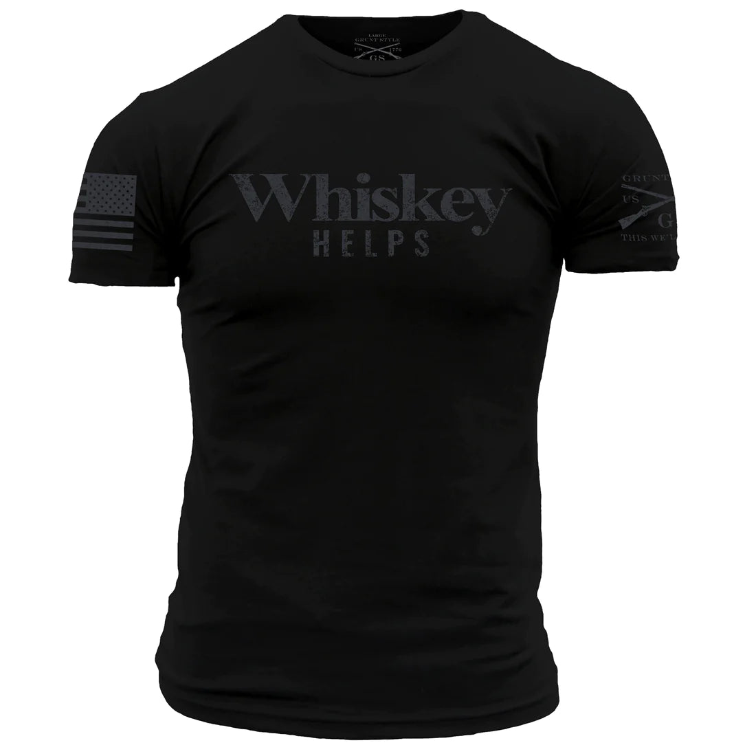 Whiskey Helps Tee - Black