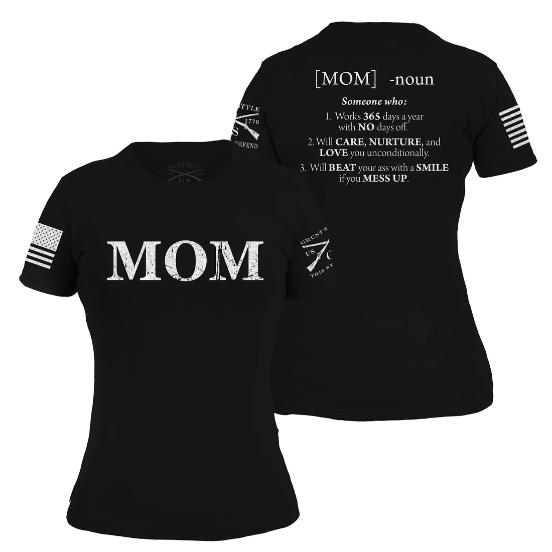 Women's Mom Defined Tee - Black