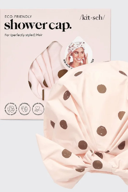 Luxury Shower Cap - Blush Dot